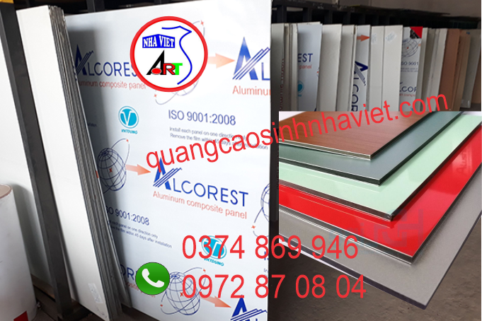 Cung cấp tấm Alu nhôm nhựa cao cấp cho thi công bảng hiệu tại Long Thành