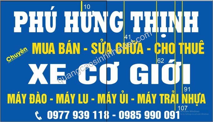 Bản vẽ thiết kế dán chữ cho bảng hiệu Phú Hưng Thịnh - Biên Hòa