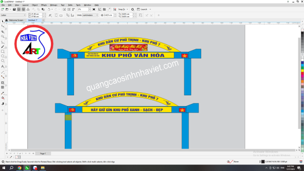 Thiết kế cổng chào khu dân cư Phú Thịnh – Phường Long Hưng – Biên Hòa – Đồng Nai