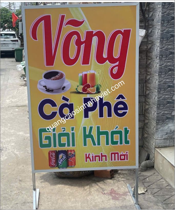 Bảng hiệu hiflex giá rẻ cà phê Biên Hòa
