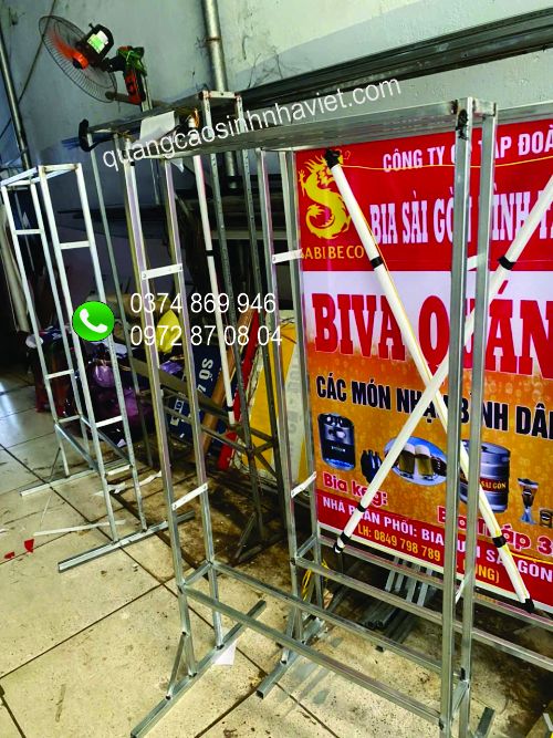 Bảng hiệu hộp đèn bạt UV tại xưởng quảng cáo Sinh Nhà Việt Biên Hòa