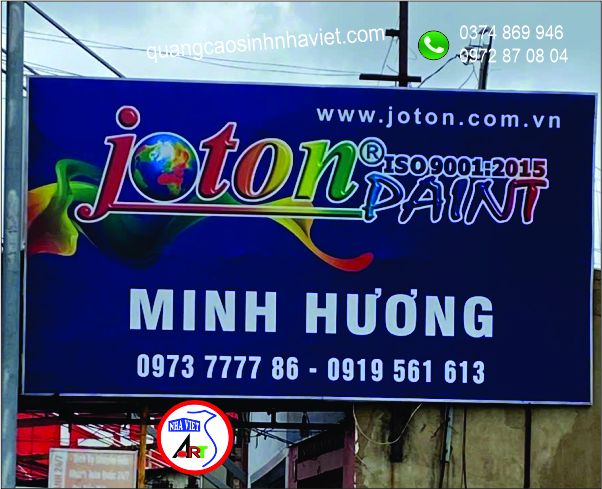 BẢNG HIỆU TÔN DÁN DECAL CHO ĐẠI LÝ SƠN MINH HƯƠNG, Long Bình, Biên hòa