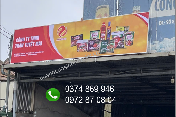 thi công bảng hiệu quảng cáo cho công ty trần tuyết mai tại long khánh