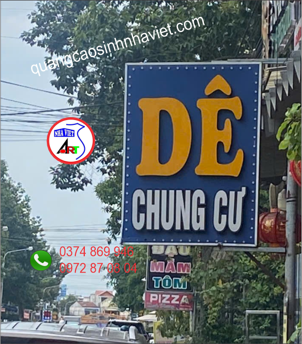 Thi công bảng hiệu quán dê Chung Cư tại khu dân cư Phú Thịnh, Long Hưng – Đồng Nai