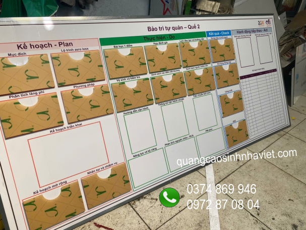 bảng mặt alu dán hộp mica đựng file tài liệu công ty OLAM LONG BÌNH, Biên Hòa, Đồng Nai