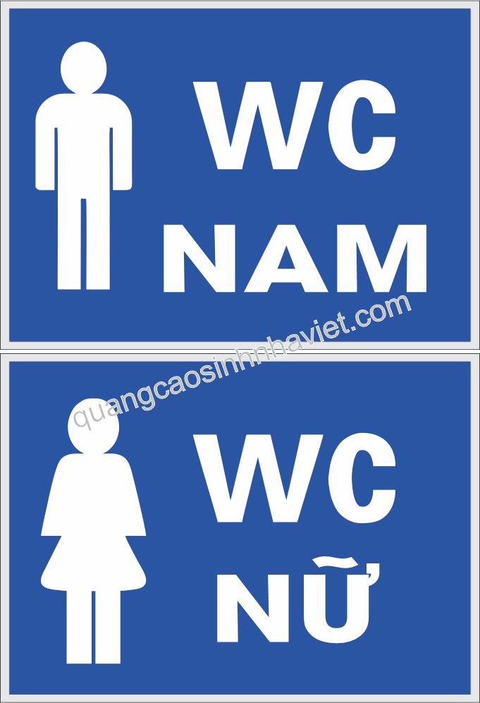 Bảng mica WC – biểu tượng nhà vệ sinh tại Biên Hòa