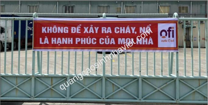 in băng rôn cho công ty Olam tại kcn Long Bình, Biên Hòa