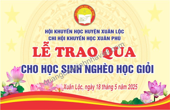 in băng rôn cho hội khuyến học Xuân Lộc