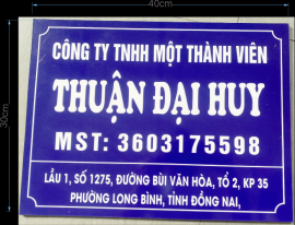 Làm Bảng tên công ty mica tại Đồng Nai