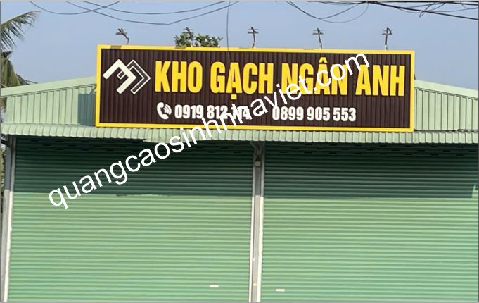 bảng tôn chữ nổi kho gạch tại phường Long Thành