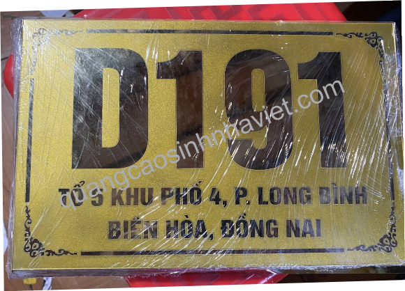 Biển số nhà Inox ăn mòn tai lLong Bình, Biên Hòa, Đồng nai
