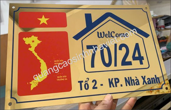 Biển số nhà, Inox phẳng tại Biên Hòa