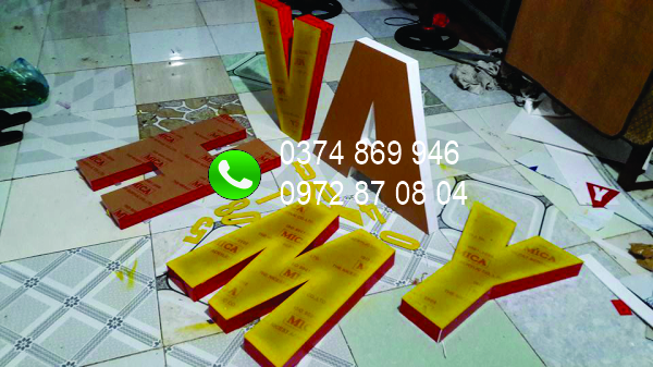 Gia công chữ mica, inox theo yêu cầu