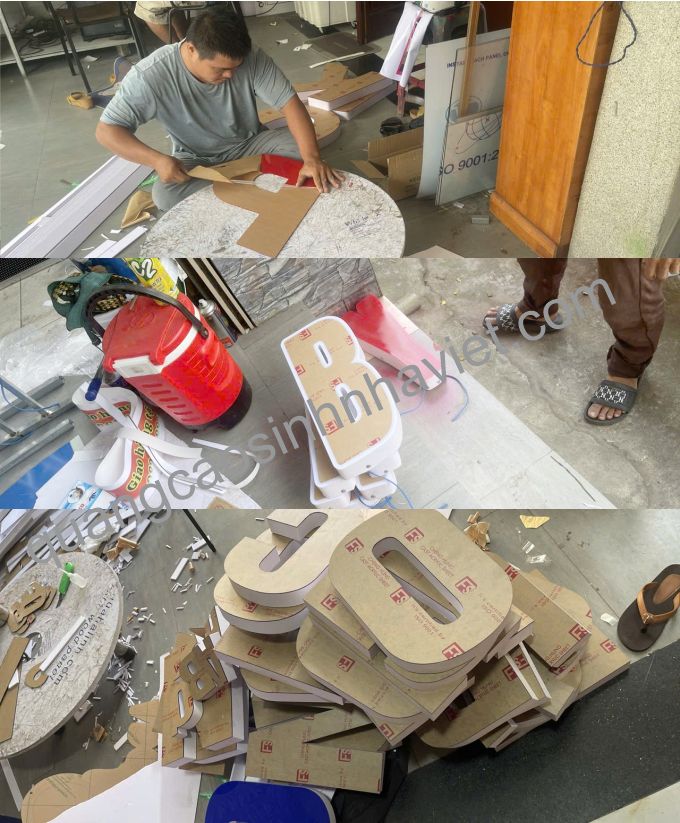 cắt chữ mica đủ màu biên hòa