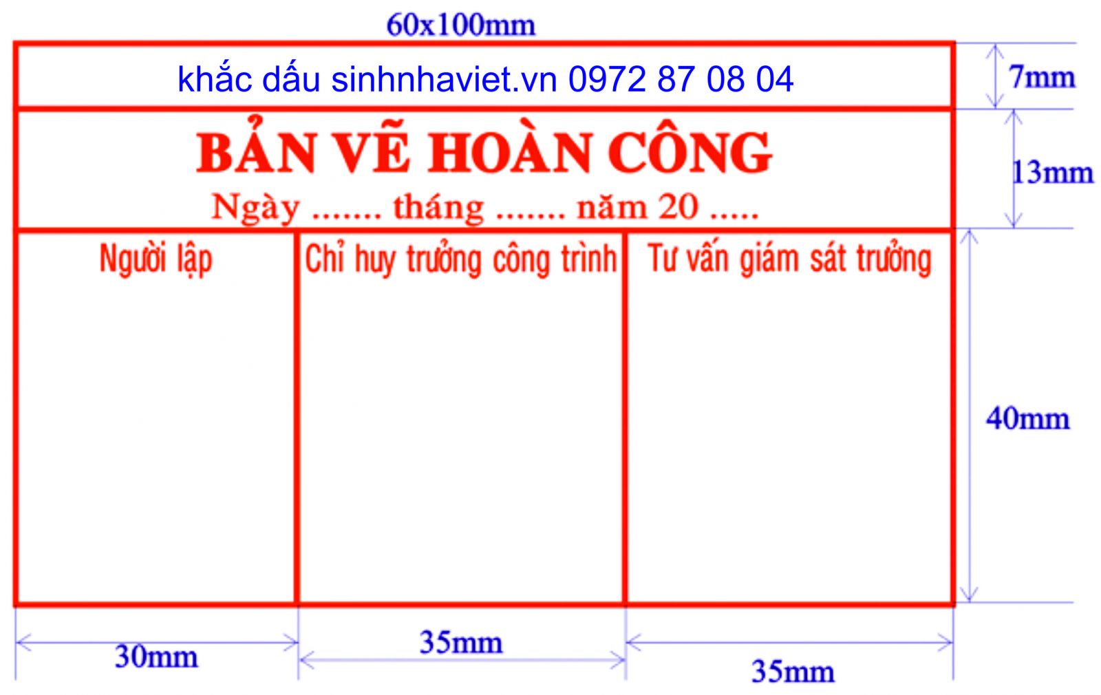khắc dấu hoàn công giá rẻ tại biên hòa