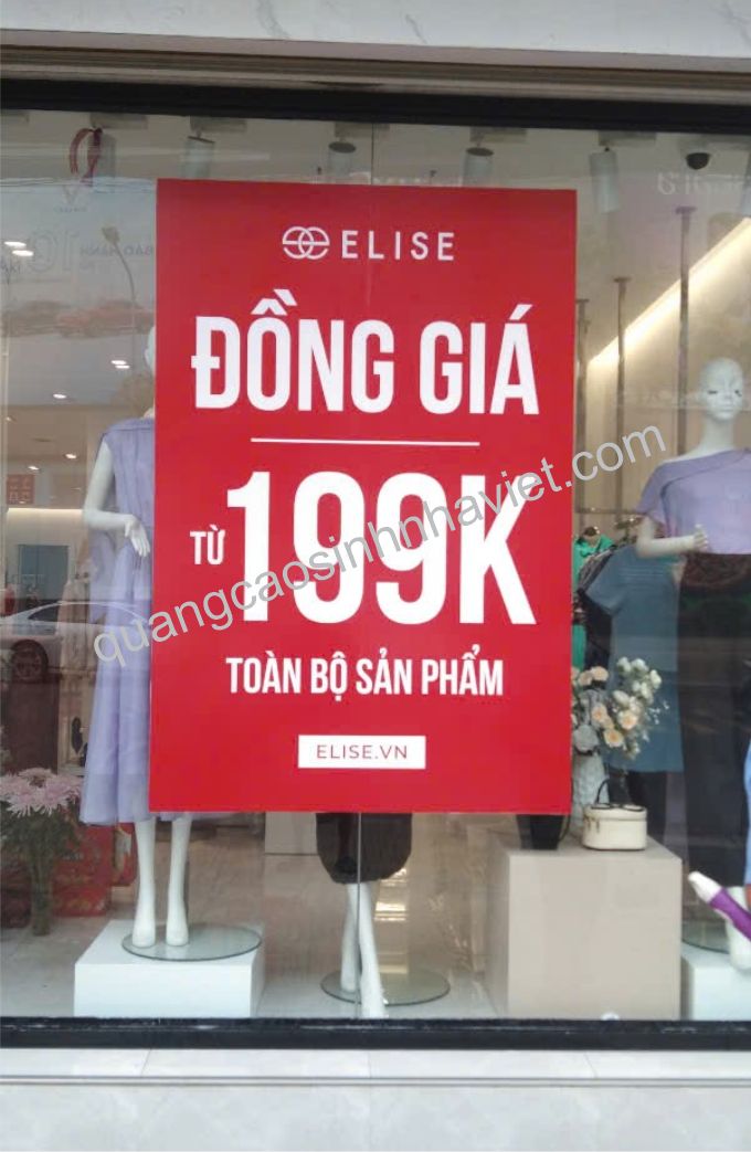 In decal dán kính cho ELISE  Biên Hòa