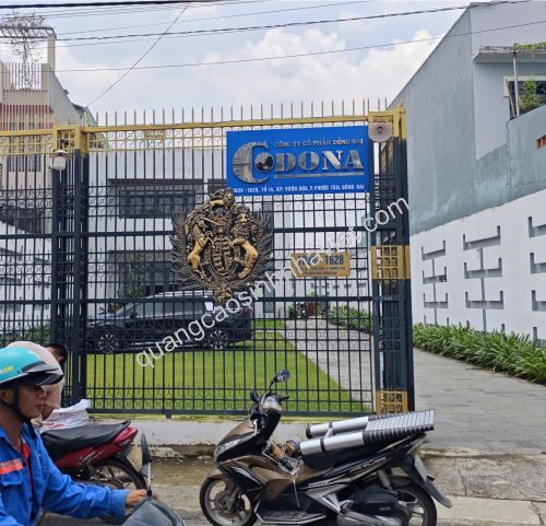 Bảng hiệu alu tên công ty codona đã được hoàn thành tại phước tân biên hòa