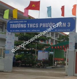 Hoàn thành bảng hiệu alu chữ nổi trường phước tân 3 tại Biên Hòa