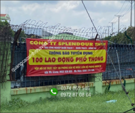 In băng rôn tại Nhơn Trạch, Đồng Nai