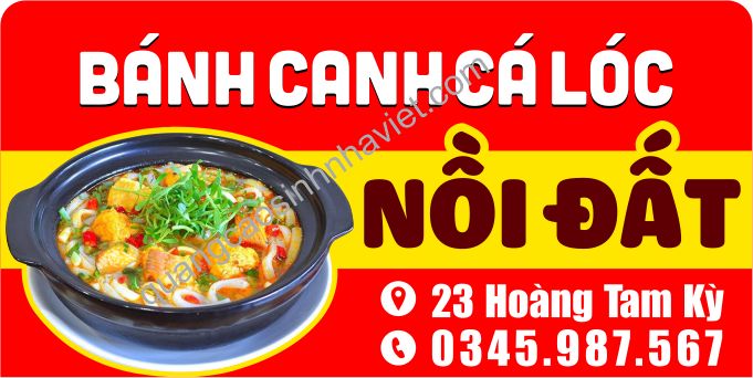 Thiết kế, in banner cho bánh canh nồi đất Ba Thao - Biên Hòa - Đồng Nai