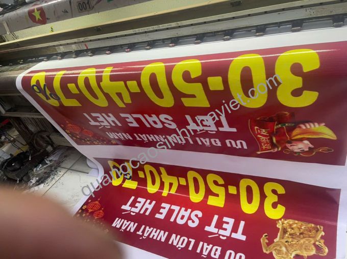 in bạt quảng cáo giảm giá bán hàng tết biên hòa
