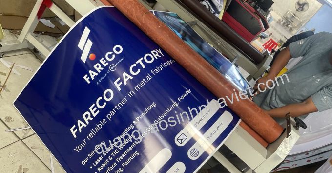 In decal cán lên tôn đẻ làm bảng hiệu quảng cáo tại đồng nai