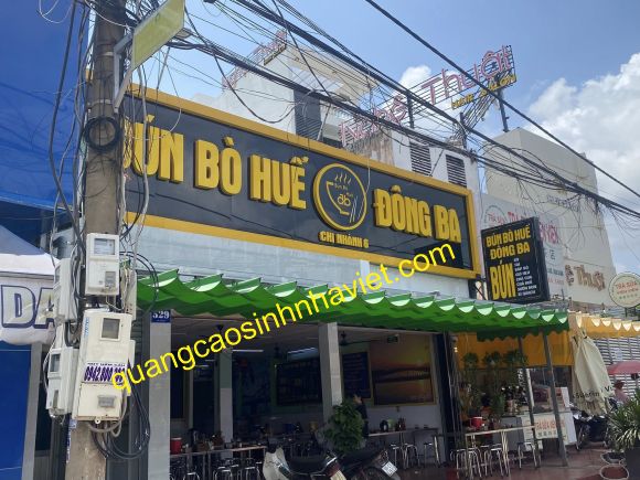 bảng hiệu alu chữ nổi quán bún bò huế ĐÔNG BA, Biên Hòa - Đồng Nai