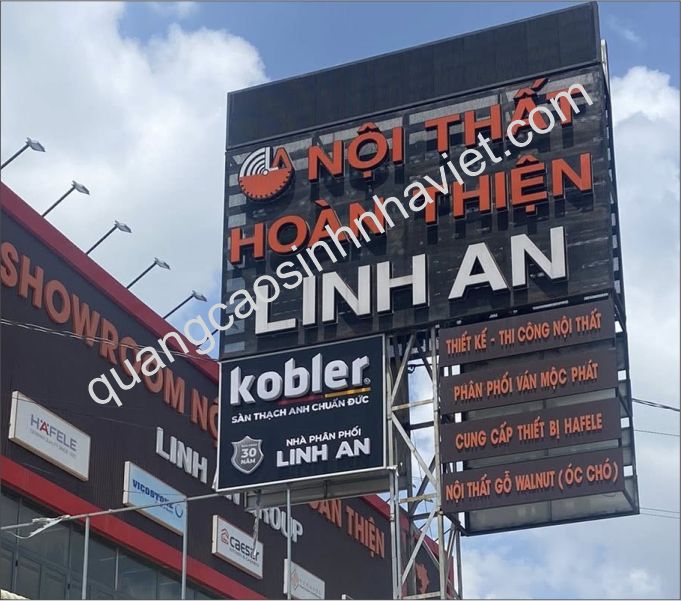 Làm bảng hiệu chữ nổi mica giá rẻ tại Long Thành