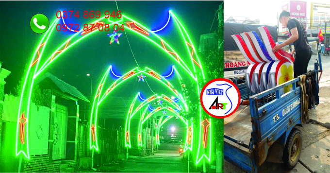 thi công led gắn trên đường phố