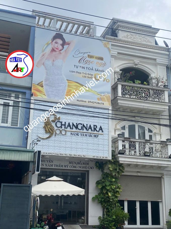 Làm bảng quảng cáo Spa Changnara Long Bình Tân, Đồng Nai