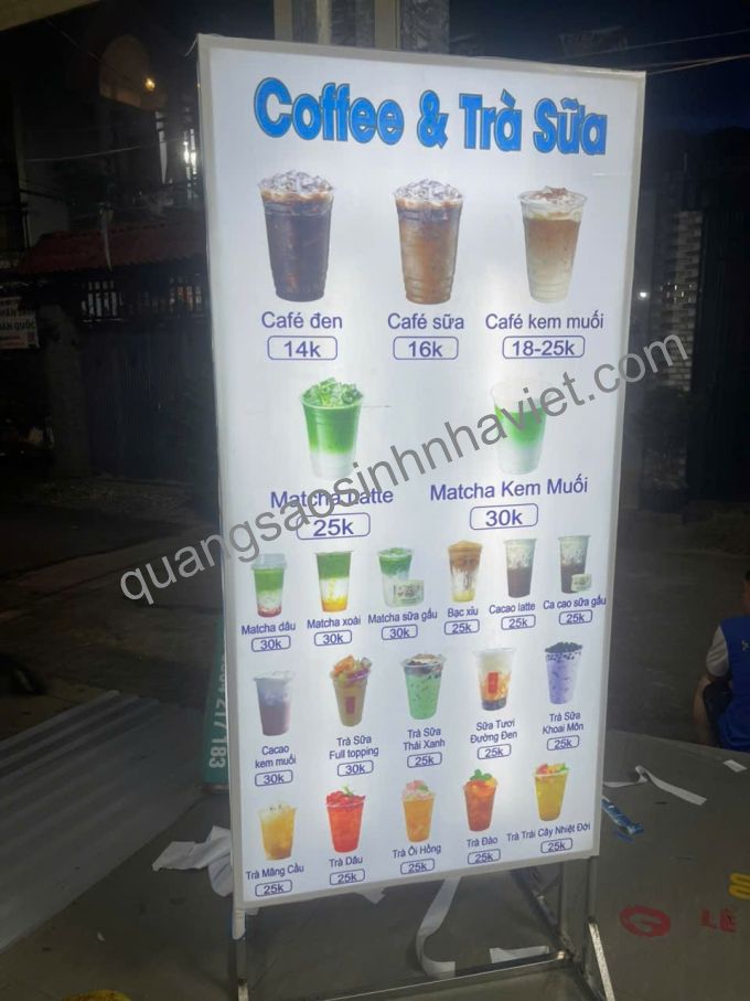 Làm bảng hộp đèn có chân bê ra bê vào tại Biên Hòa