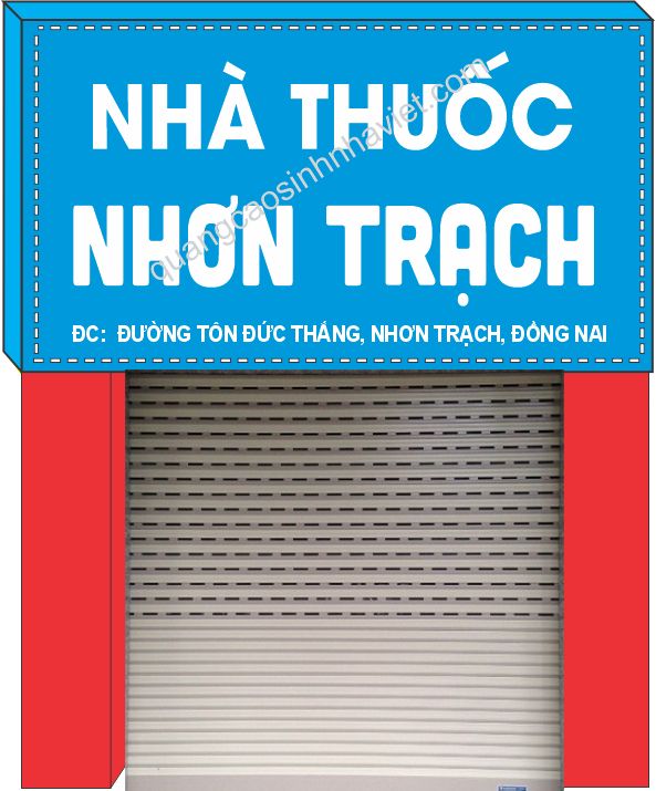 Mẫu bảng hiệu Alu chữ nổi nhà thuốc Nhơn Trạch