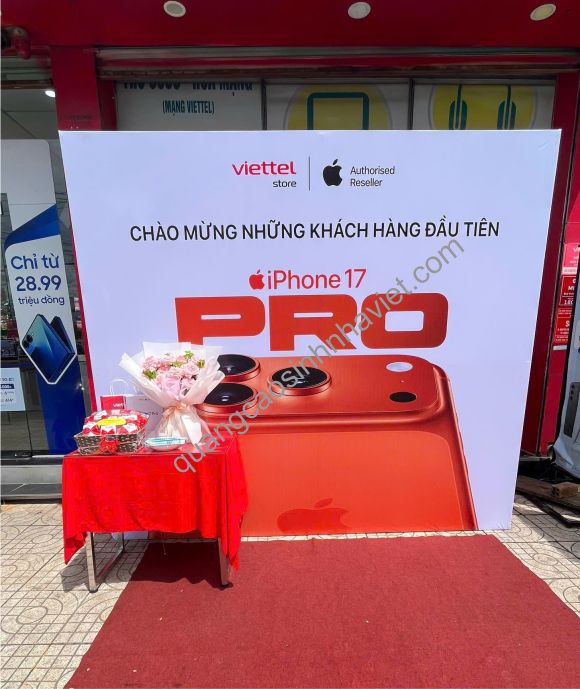Mẫu backdrop Viettel Store Biên hòa - Đồng Nai