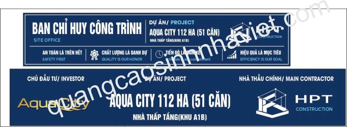mẫu bảng ban chỉ huy công trình đồng nai