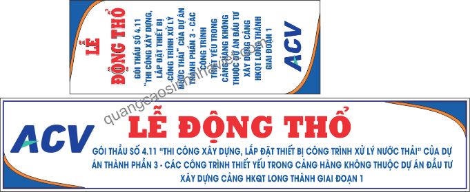Mẫu băng rôn lễ động thổ sân bay Long Thành