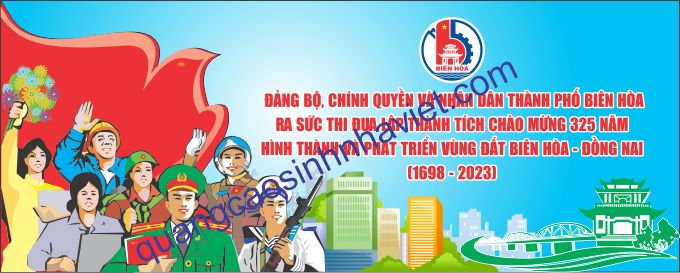 Mẫu in Pano tuyên truyền cho Thành Phố Biên Hòa
