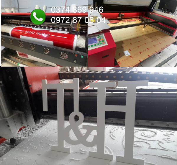 Máy móc hiện đại phục vụ sản xuất bảng quảng cáo Trảng Bom của Sinh Nhà Việt