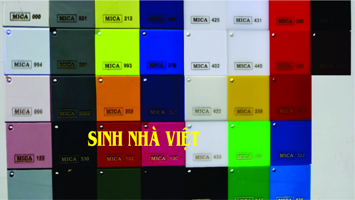 Bảng catalogue mica