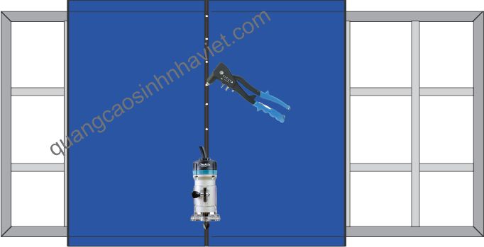 Phay giáp mí tấm alu, băn li vê bảng hiệu alu Đồng Nai