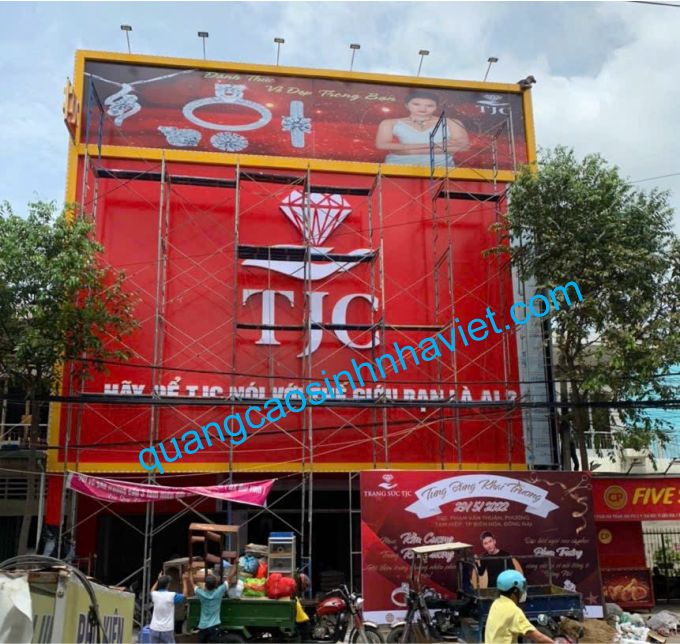 Thi công bảng hiệu Alu chữ nổi TJC Biên Hòa - Đồng Nai