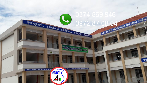 Bảng hiệu tôn dán decal tại Trường Tiểu học Phước Tân 2, KP. Vườn Dừa, Phước Tân, Đồng Nai