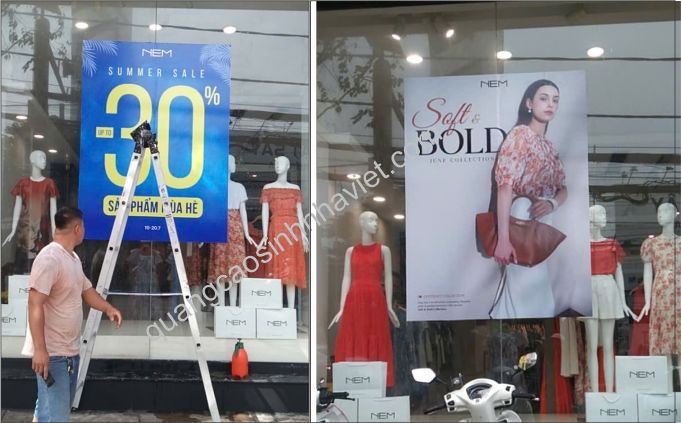 in decal và thi công cho thời trang NEM  Biên Hòa