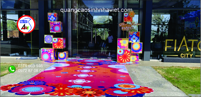 Thi công trang trí bảng cổng dự án Fiato Nhơn Trạch