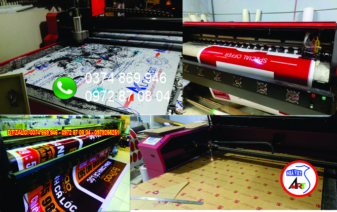 Máy móc thiết bị hiện đại, đầy đủ tại xưởng phụcf vụ quảng cáo Trảng Dài, Biên Hòa, Đồng Nai